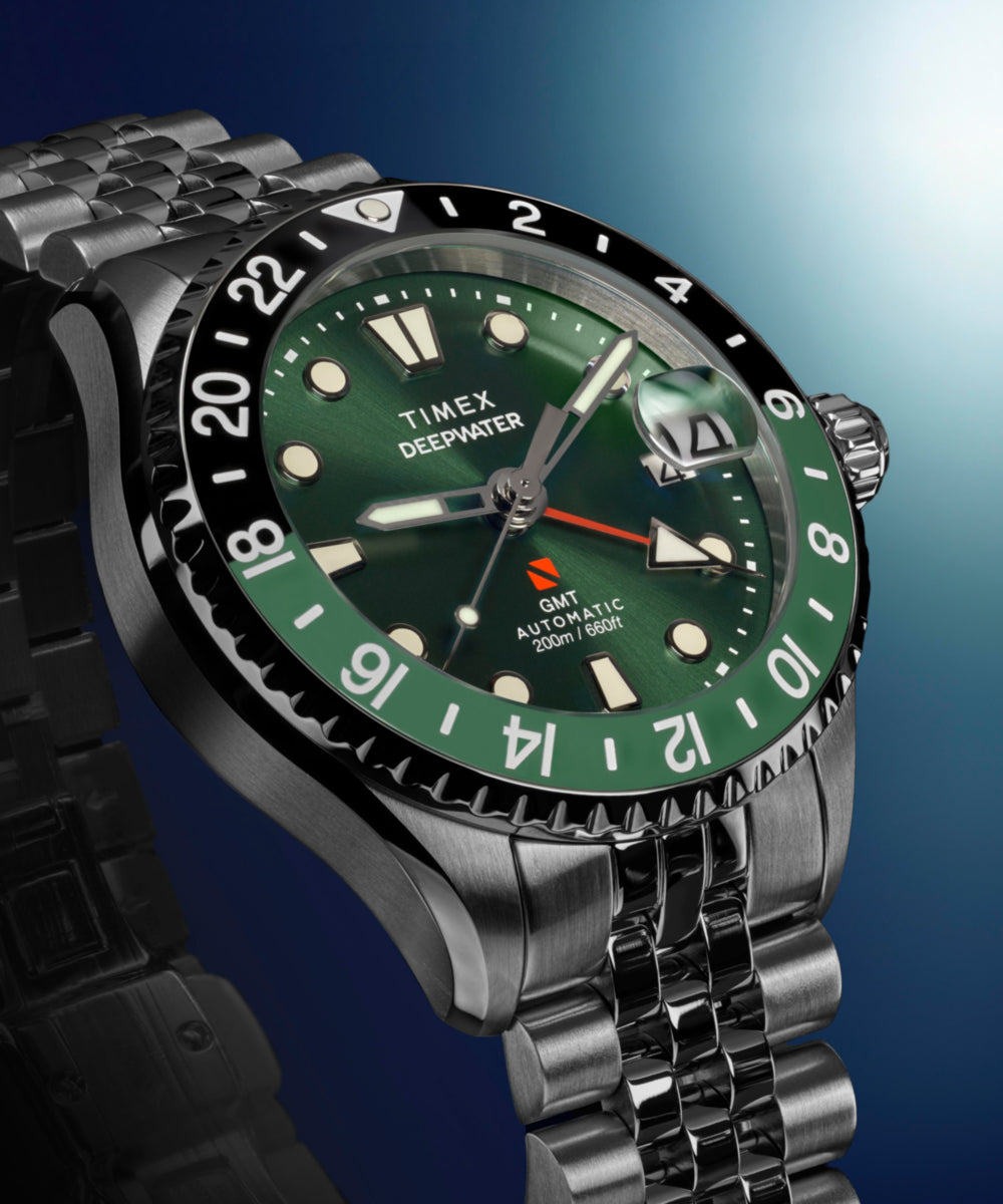 Timex Deepwater Meridian 200 Automatic GMT 42mm Stainless Steel Bracelet Wat