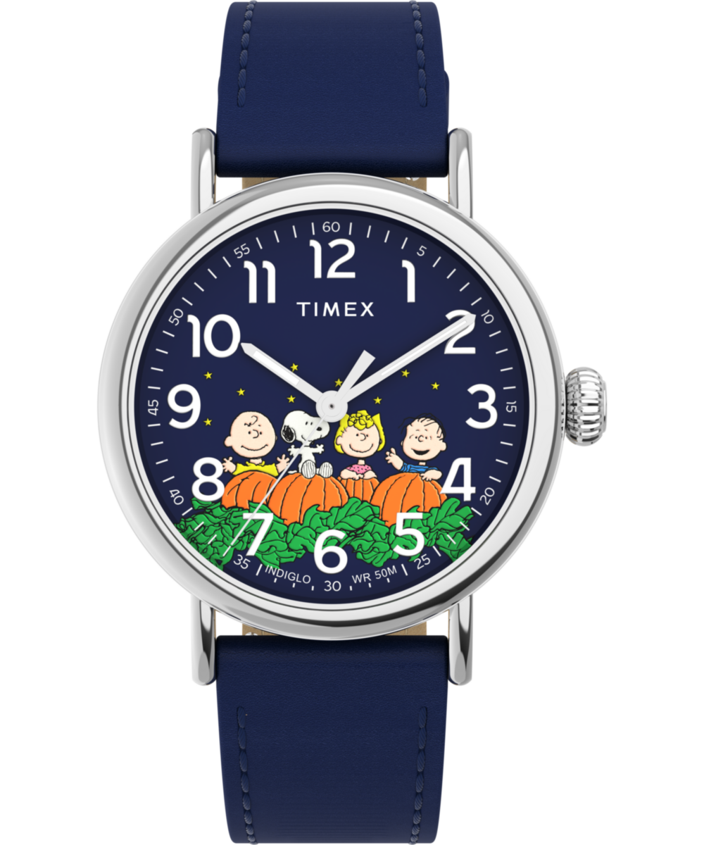 Timex Peanuts x Timex Standard Pumpkin Patch 40mm Leather Strap Watch