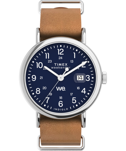 Timex Weekender 40mm Leather Strap Watch