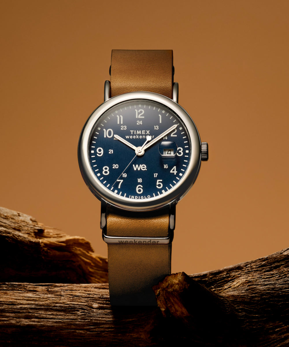 Timex Weekender 40mm Leather Strap Watch