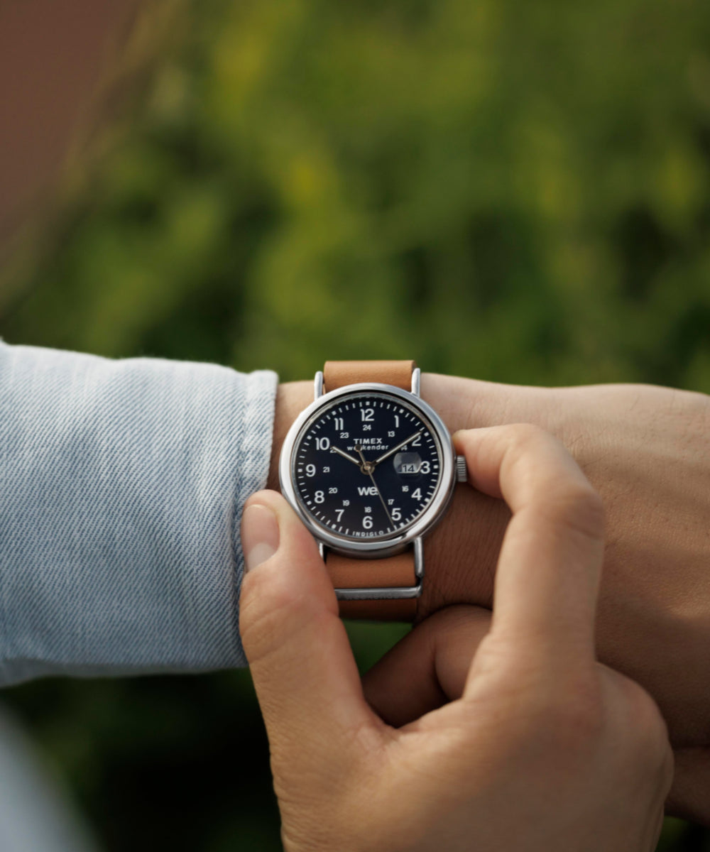 Timex Weekender 40mm Leather Strap Watch