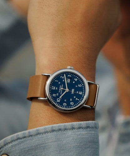Timex Weekender 40mm Leather Strap Watch