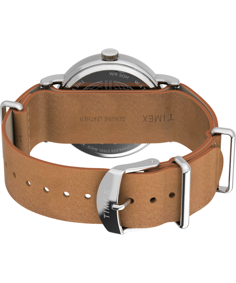 Timex Weekender 40mm Leather Strap Watch