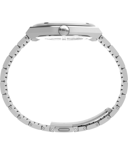 Timex Q Timex Continental Day and Date 39mm Stainless Steel Bracelet Watch