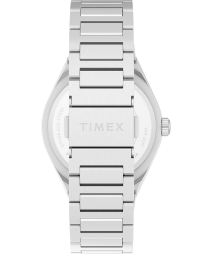 Timex Q Timex Continental Day and Date 39mm Stainless Steel Bracelet Watch