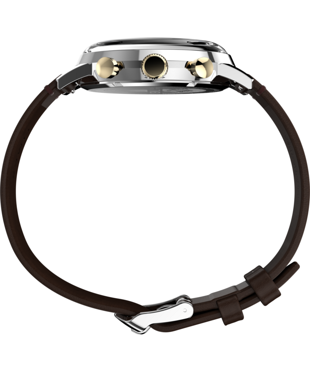 Timex Marlin Chronograph Tachymeter 40mm Leather Strap Watch