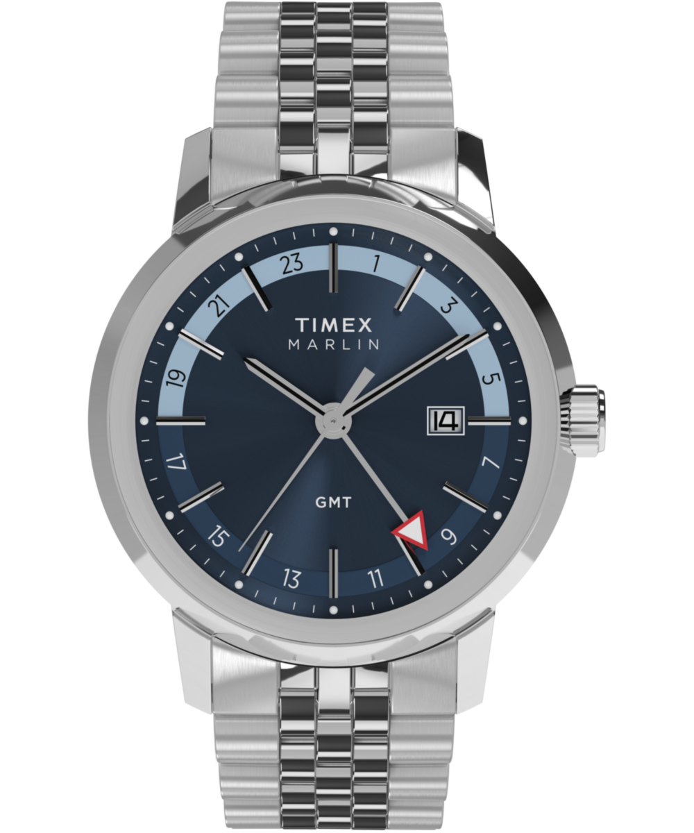 Timex Marlin Quartz GMT 40mm Stainless Steel Bracelet Watch