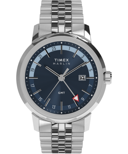 Timex Marlin Quartz GMT 40mm Stainless Steel Bracelet Watch