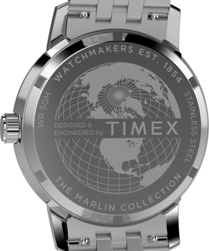 Timex Marlin Quartz GMT 40mm Stainless Steel Bracelet Watch