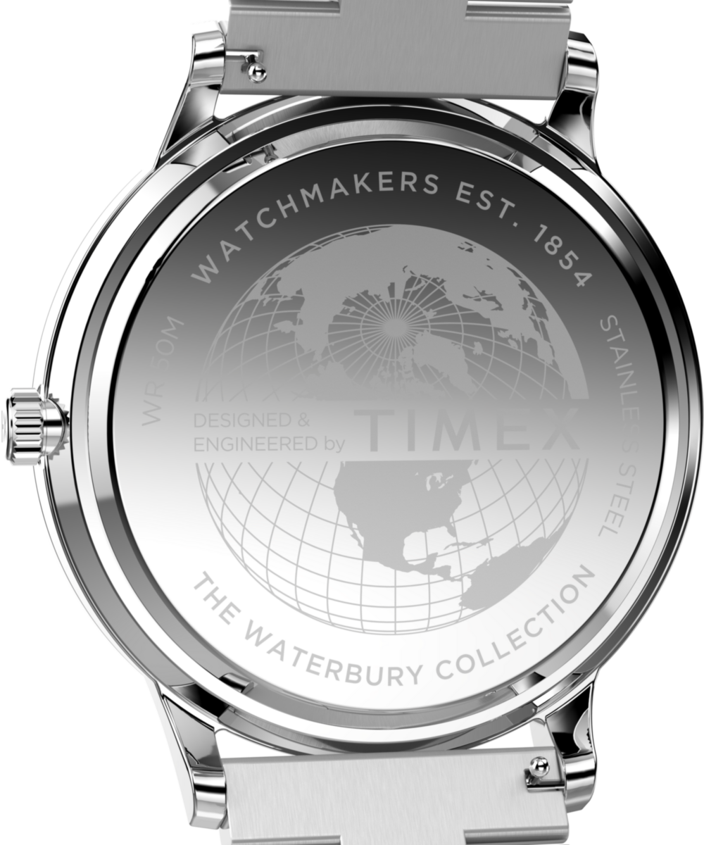 Timex Waterbury Classic Moon Phase 40mm Stainless Steel Bracelet Watch