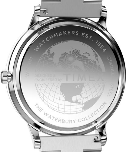Timex Waterbury Classic Moon Phase 40mm Stainless Steel Bracelet Watch