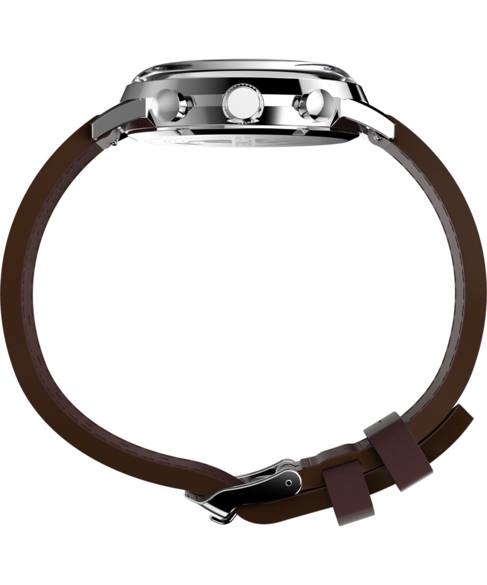 Timex Marlin Chronograph Tachymeter 40mm Leather Strap Watch