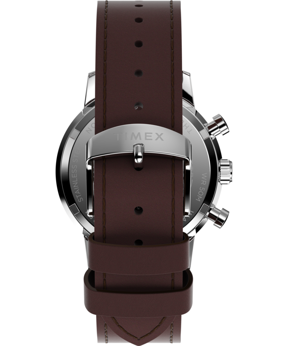 Timex Marlin Chronograph Tachymeter 40mm Leather Strap Watch