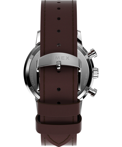 Timex Marlin Chronograph Tachymeter 40mm Leather Strap Watch
