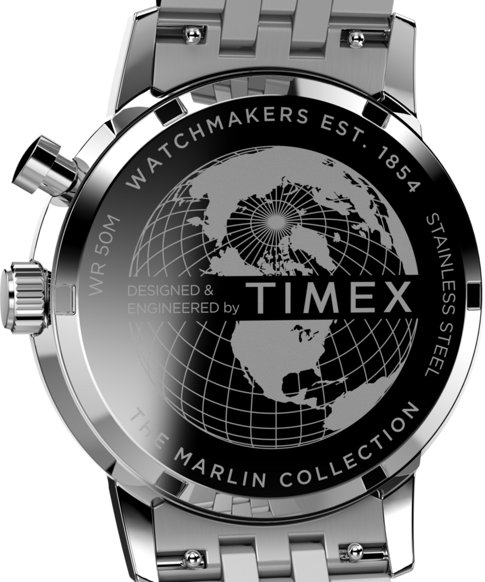 Timex Marlin Moon Phase 40mm Stainless Steel Bracelet Watch