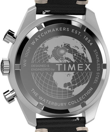 Timex Waterbury Traditional Chronograph 41mm Leather Strap Watch