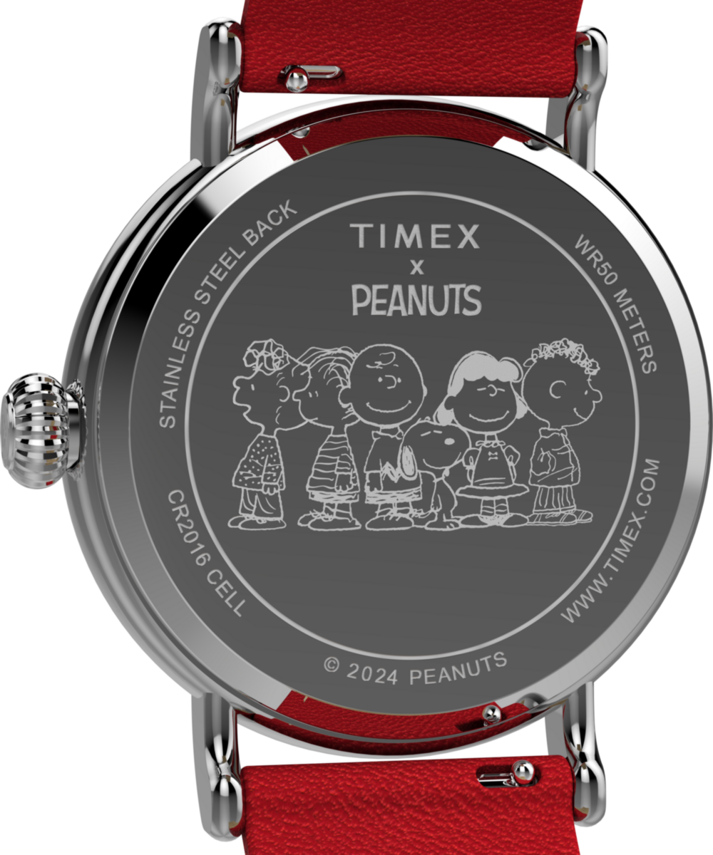 Timex Peanuts x Timex Standard Snoopy Santa 40mm Leather Strap Watch