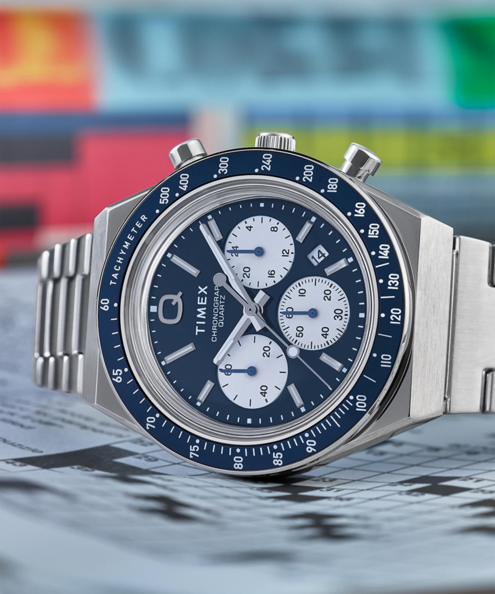 Timex Q Timex Chronograph 40mm Stainless Steel Bracelet Watch