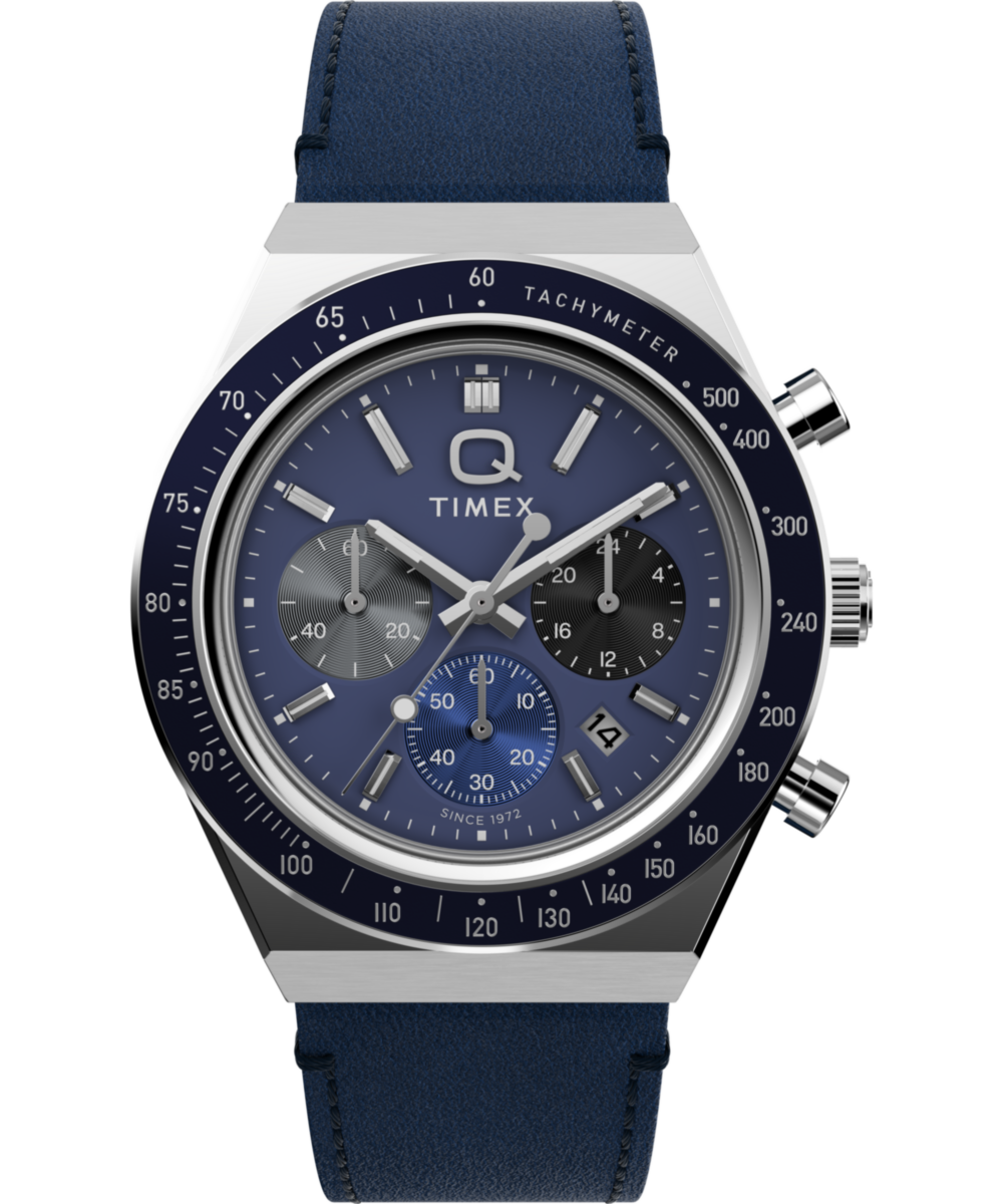 Timex Q Timex Chronograph 40mm Leather Strap Watch