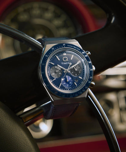 Timex Q Timex Chronograph 40mm Leather Strap Watch