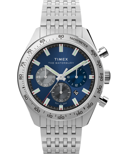Timex Waterbury Traditional Chronograph 41mm Stainless Steel Bracelet Watch