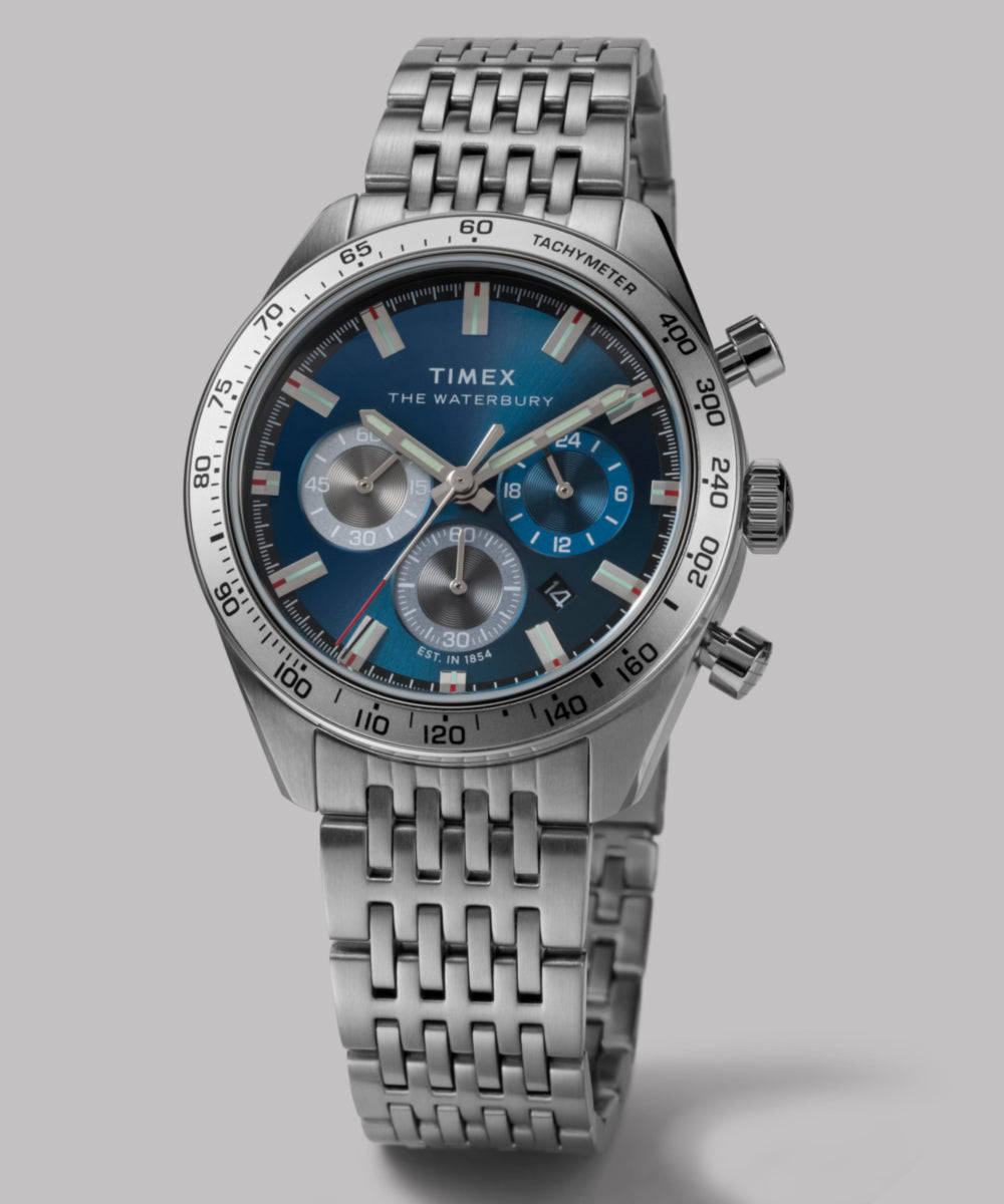 Timex Waterbury Traditional Chronograph 41mm Stainless Steel Bracelet Watch