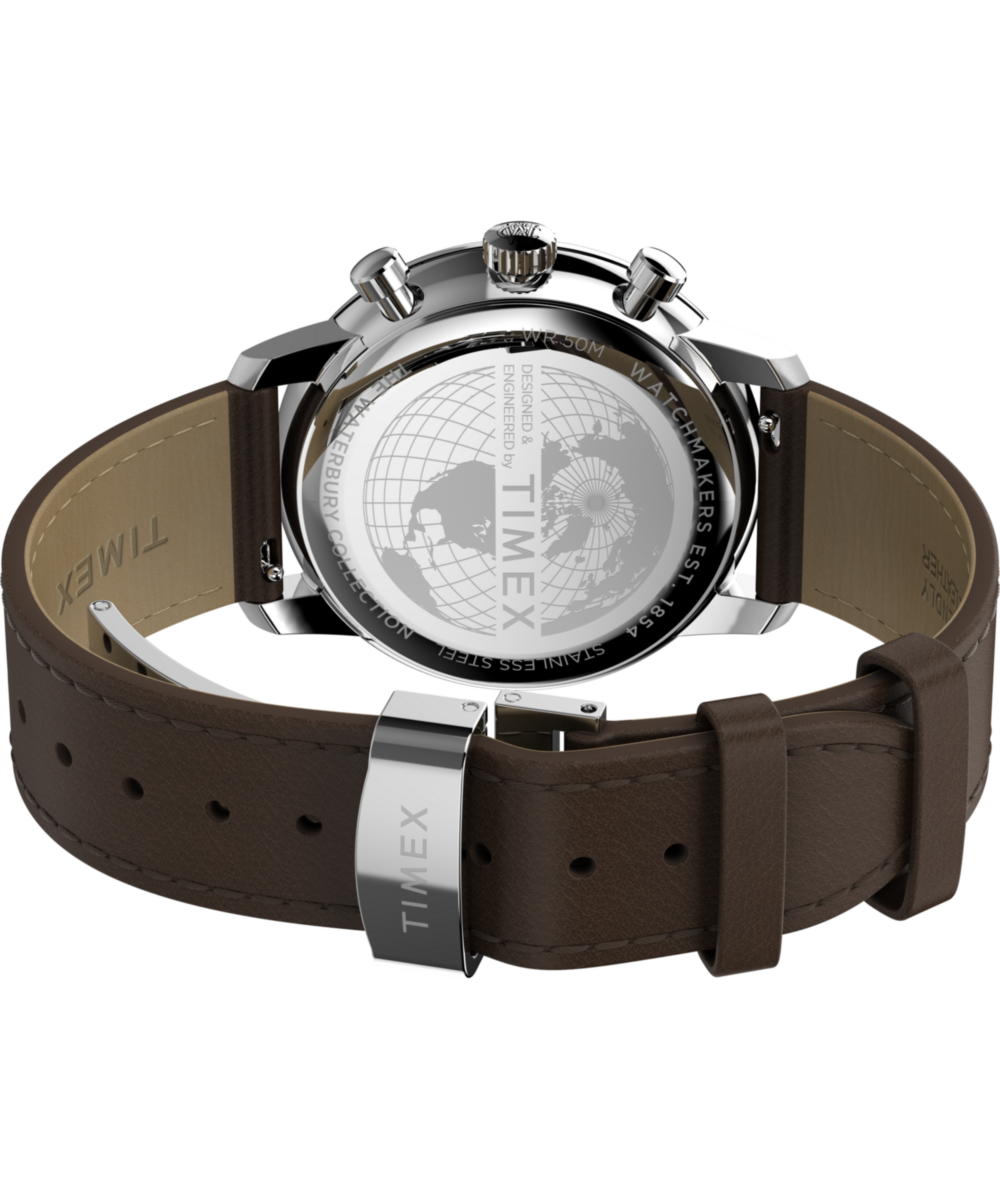 Timex Waterbury Metropolitan Chronograph 41mm Leather Strap Watch