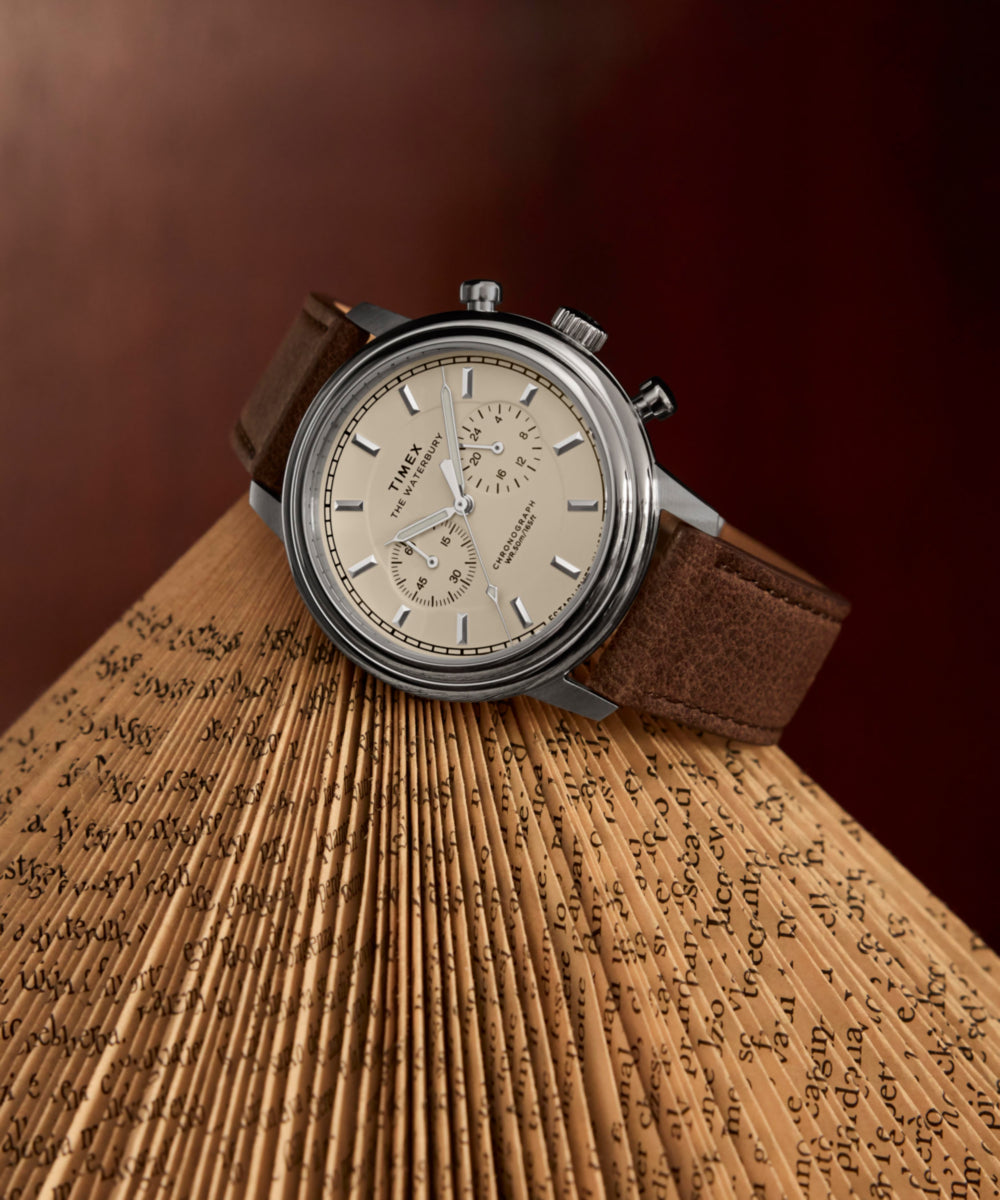 Timex Waterbury Metropolitan Chronograph 41mm Leather Strap Watch