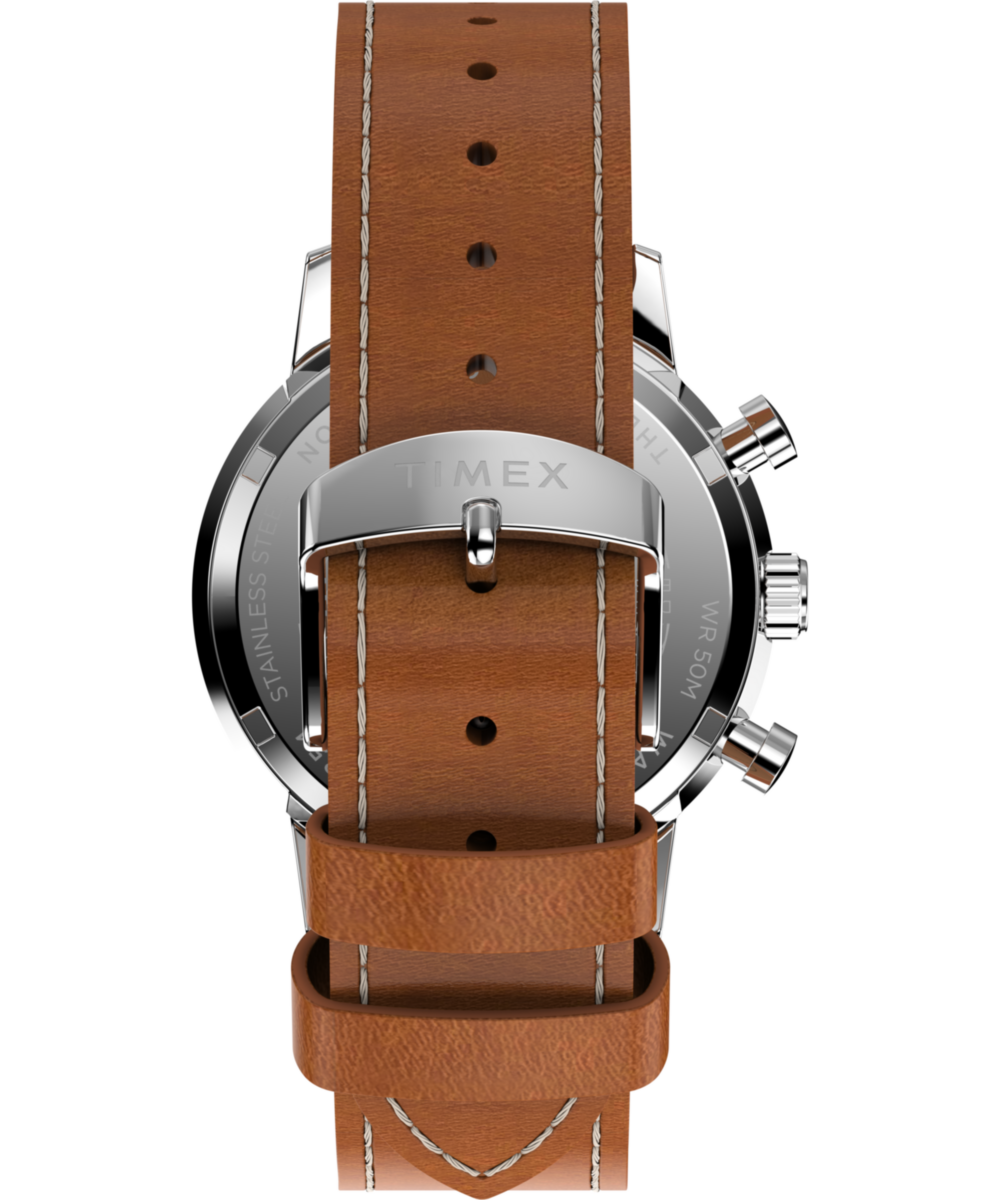 Timex Marlin Chronograph Tachymeter 40mm Leather Strap Watch