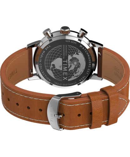Timex Marlin Chronograph Tachymeter 40mm Leather Strap Watch