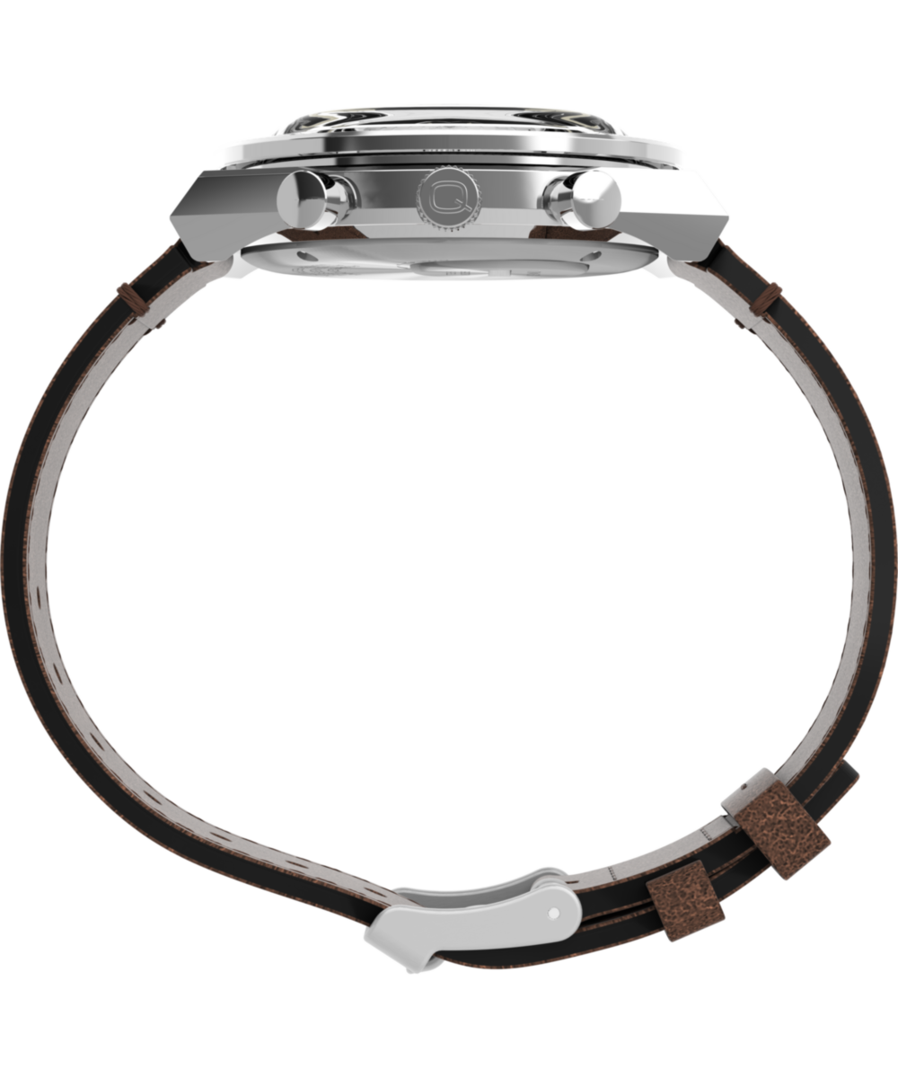 Timex Q Timex Chronograph 40mm Leather Strap Watch
