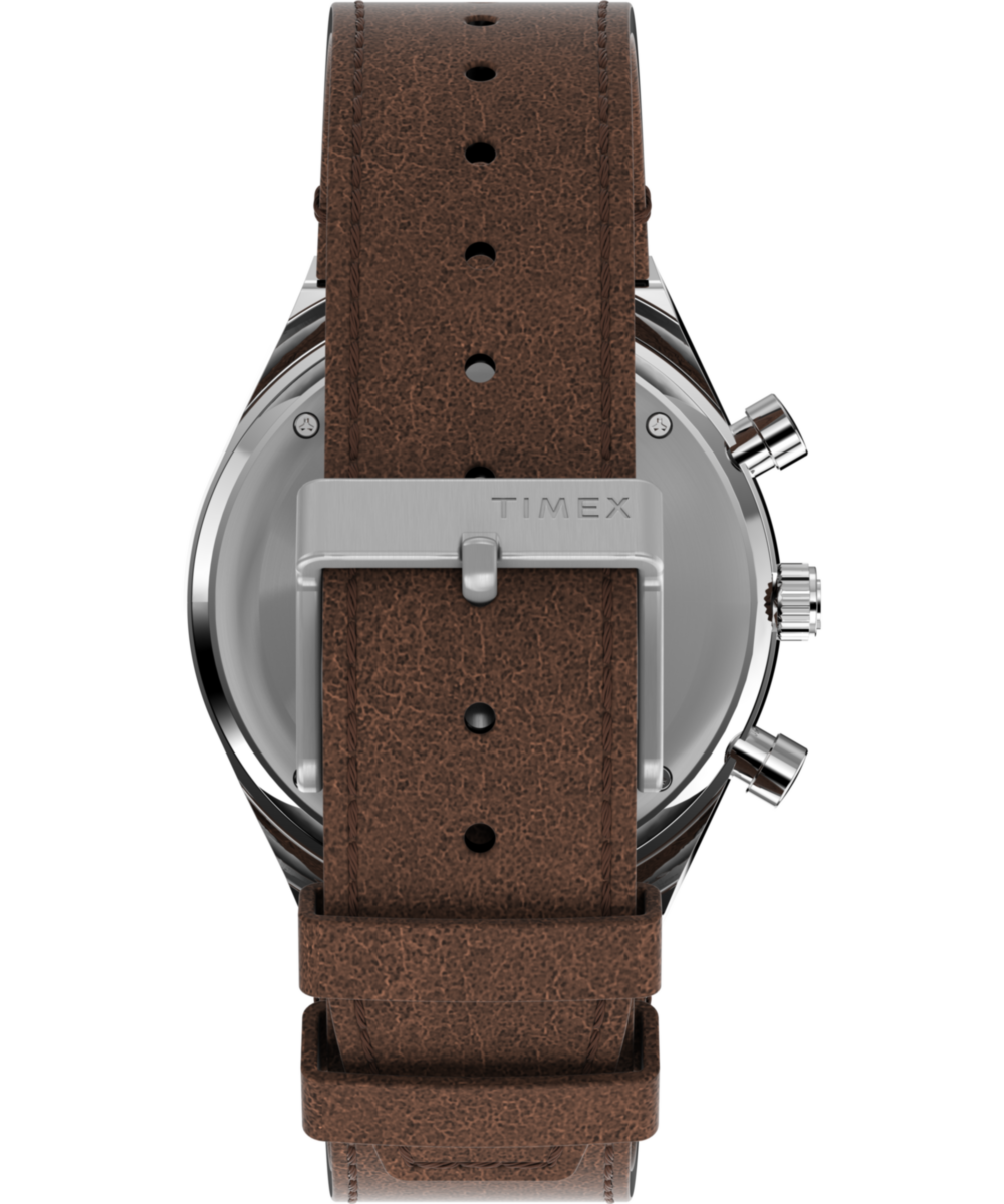 Timex Q Timex Chronograph 40mm Leather Strap Watch