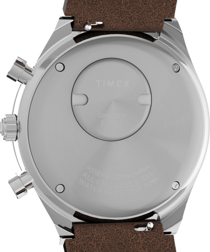 Timex Q Timex Chronograph 40mm Leather Strap Watch