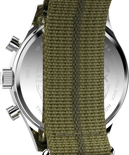 Timex Timex Weekender New England Chronograph 40mm Eco-Conscious Fabric Stra