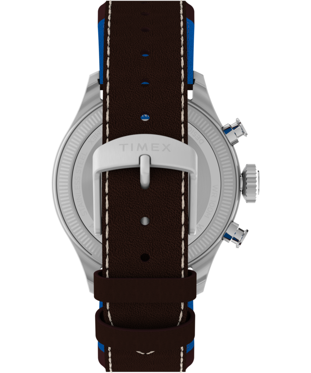 Timex Timex x Pan Am Waterbury Ace Chronograph 41mm Leather Strap Watch