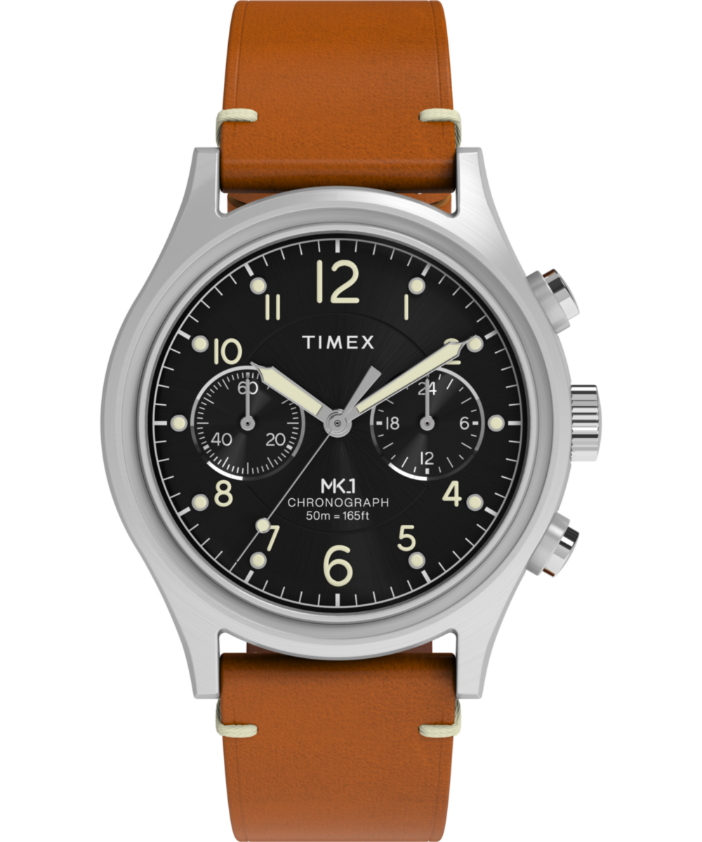 Timex MK1 Chronograph 40mm Leather Strap Watch