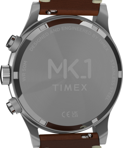 Timex MK1 Chronograph 40mm Leather Strap Watch