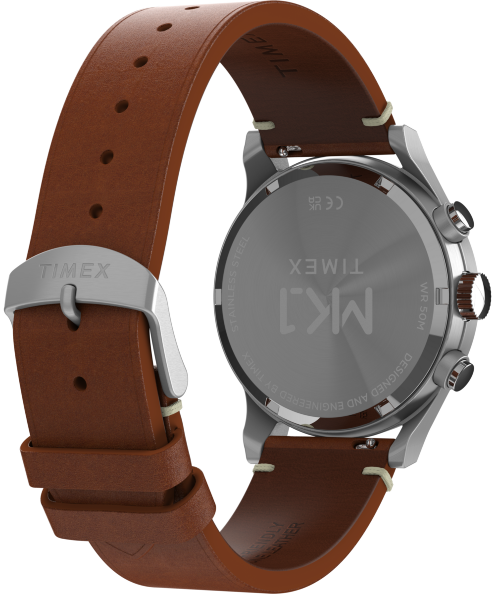 Timex MK1 Chronograph 40mm Leather Strap Watch