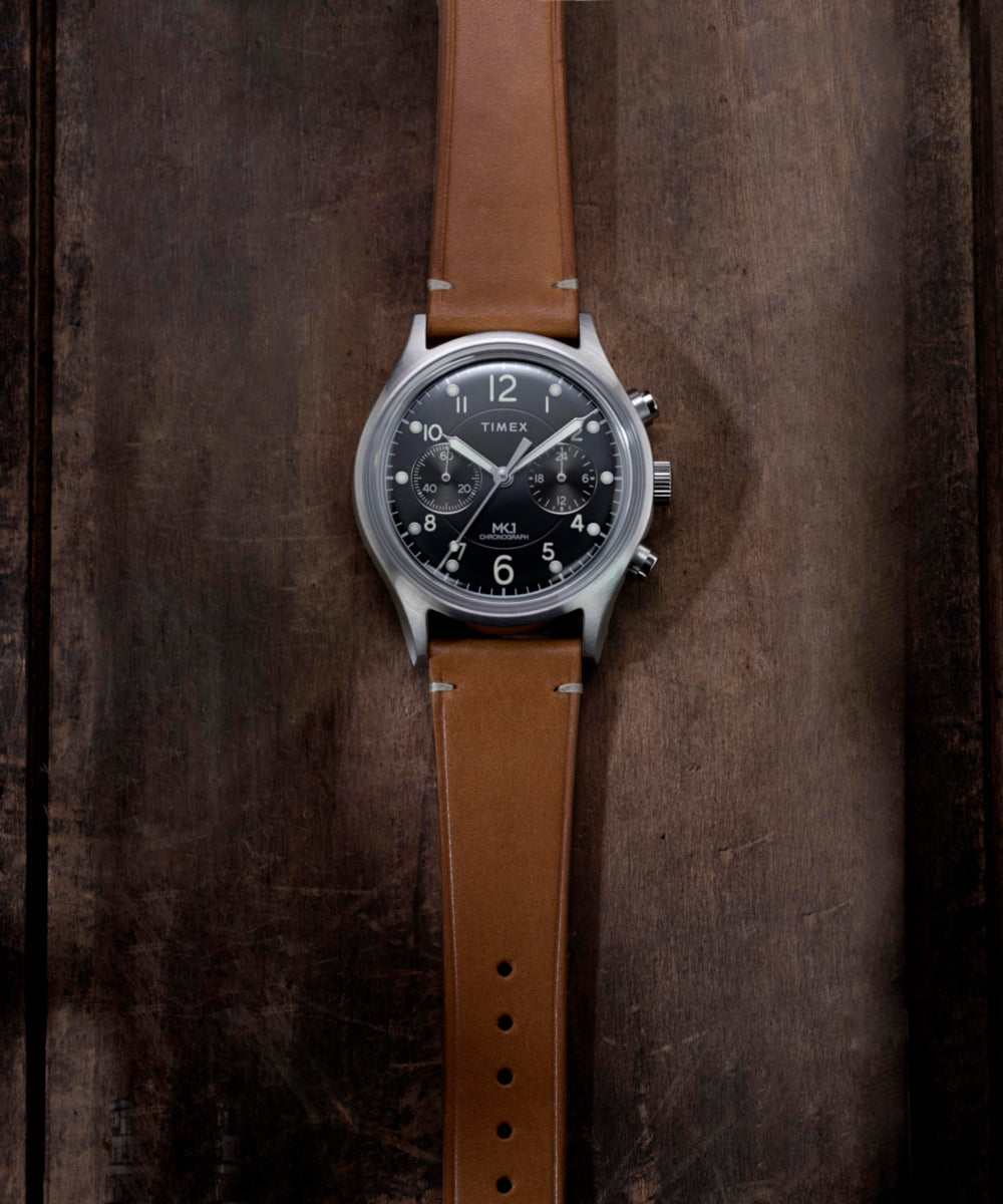 Timex MK1 Chronograph 40mm Leather Strap Watch