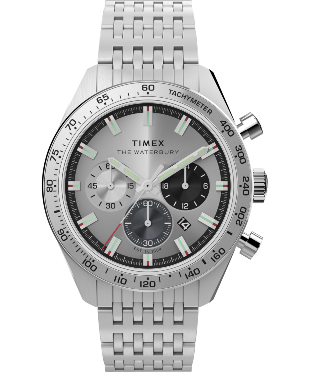 Timex Waterbury Traditional Chronograph 41mm Stainless Steel Bracelet Watch