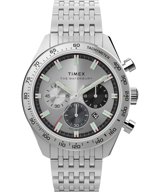 Timex Waterbury Traditional Chronograph 41mm Stainless Steel Bracelet Watch