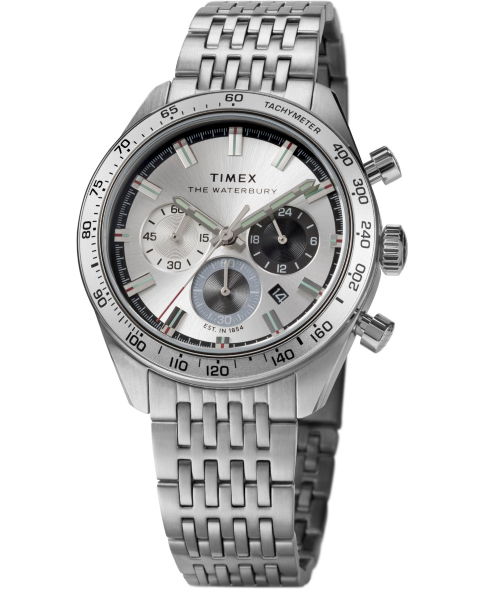 Timex Waterbury Traditional Chronograph 41mm Stainless Steel Bracelet Watch