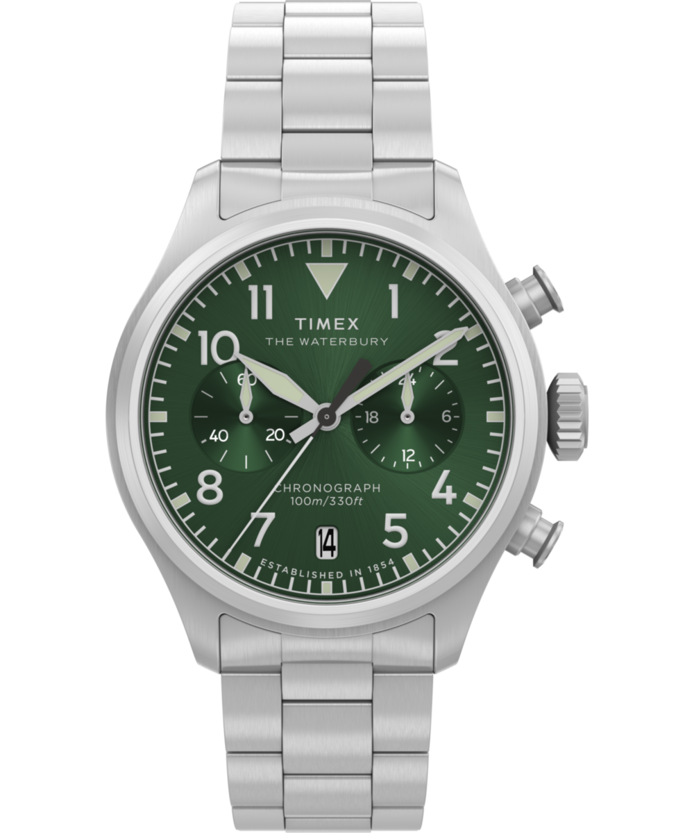 Timex Waterbury Ace Chronograph 41mm Stainless Steel Bracelet Watch