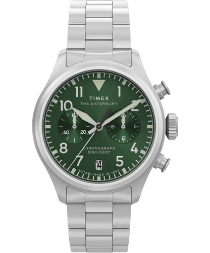 Timex Waterbury Ace Chronograph 41mm Stainless Steel Bracelet Watch