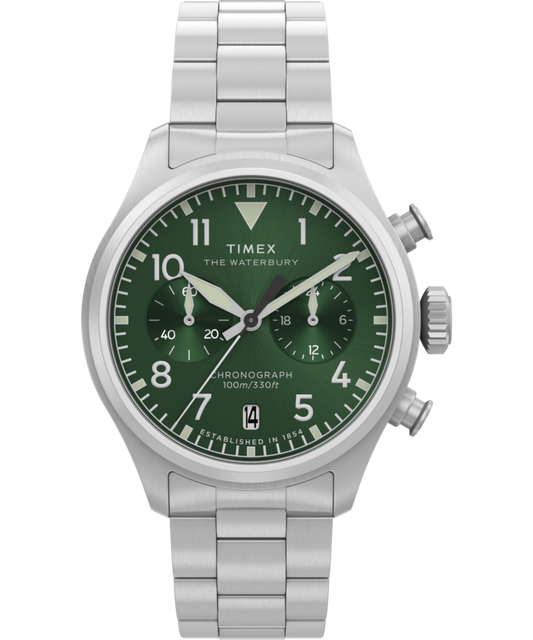 Timex Waterbury Ace Chronograph 41mm Stainless Steel Bracelet Watch