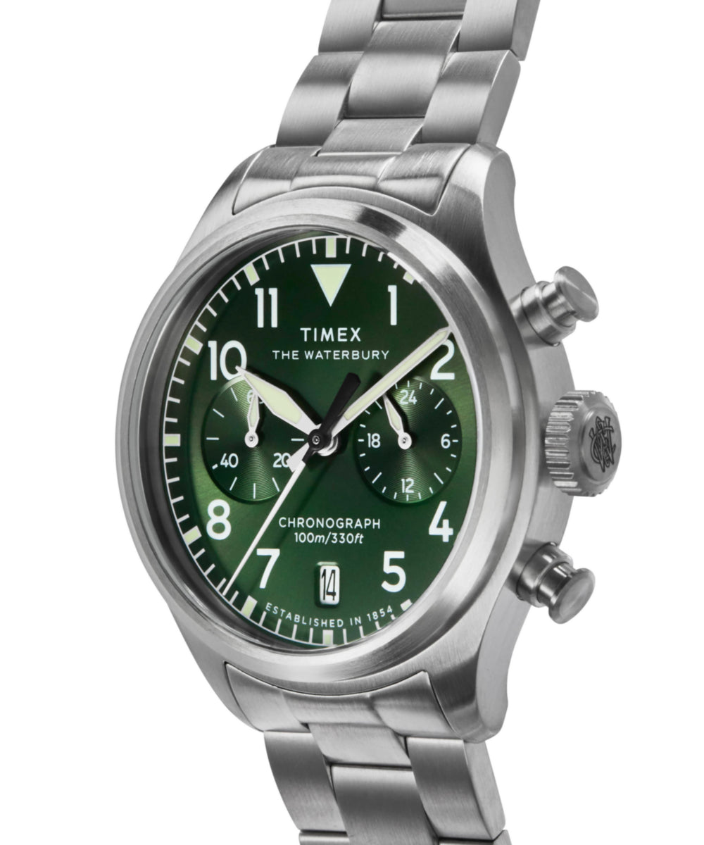 Timex Waterbury Ace Chronograph 41mm Stainless Steel Bracelet Watch
