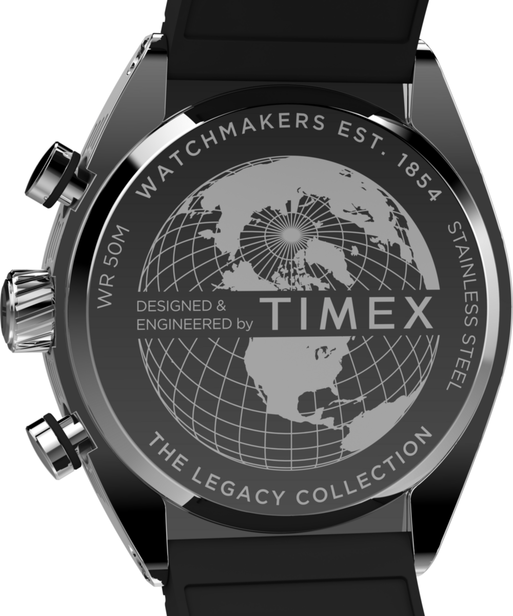Timex Timex Legacy Tonneau Chronograph 42mm Synthetic Rubber Strap Watch