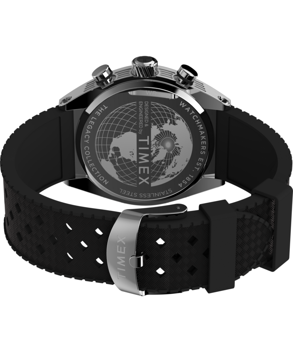 Timex Timex Legacy Tonneau Chronograph 42mm Synthetic Rubber Strap Watch