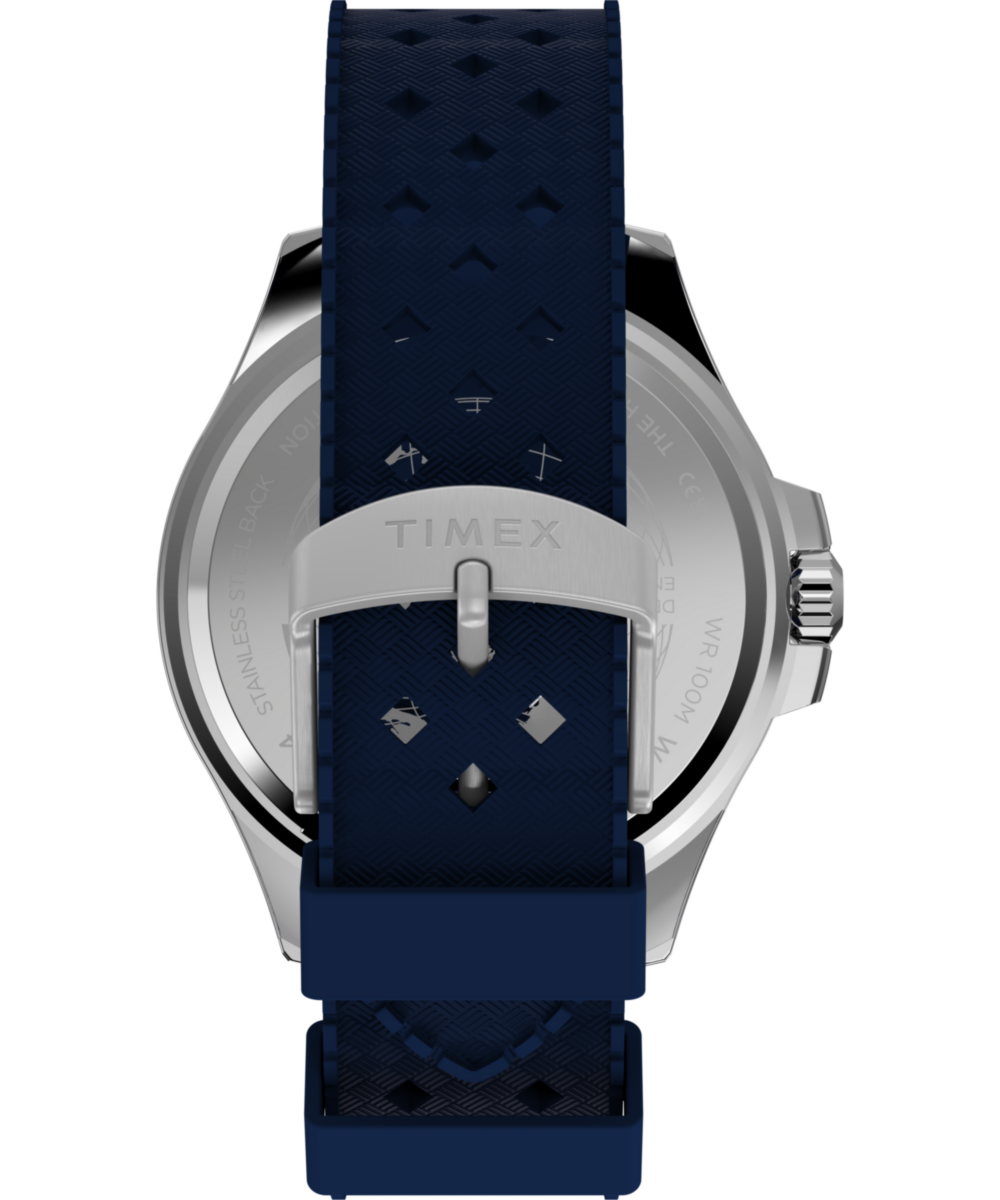 Timex Harborside Coast Multifunction 43mm Synthetic Rubber Strap Watch