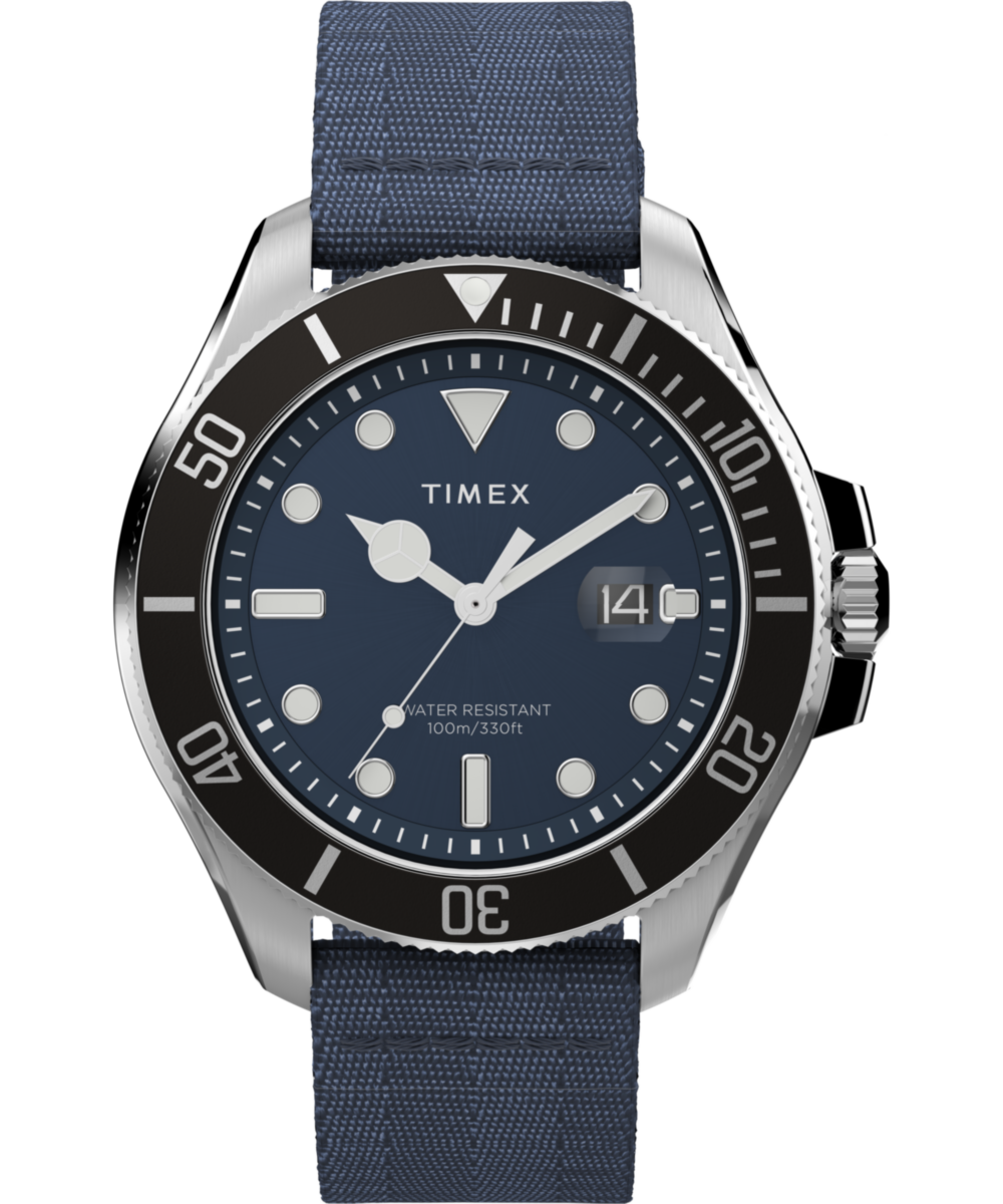 Timex Harborside Coast 44mm Recycled Fabric Strap Watch